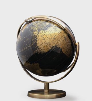 Black And Gold Double Axis Globe, 2 of 3