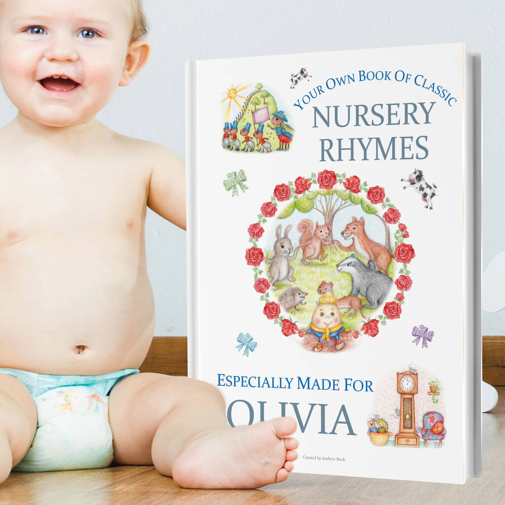Nursery Rhymes Keepsake Book Personalised For Baby, 1 of 12