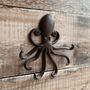 Ozzy Octopus Cast Iron Wall Hook, thumbnail 2 of 6