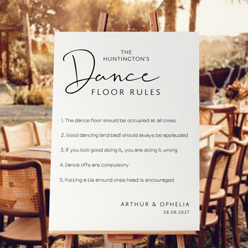 Dance Floor Rules Wedding Sign, 3 of 3