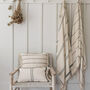 Andas Tasselled Stripe Cotton Cushion, thumbnail 1 of 4