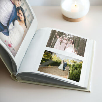 Personalised Gold Heart Couples Square Photo Album, 5 of 7