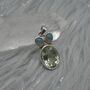 Green Amethyst, Opal Pendant, thumbnail 2 of 8
