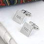 Personalised Square Sterling Silver Cufflinks, thumbnail 1 of 6