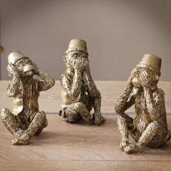 Set Of Three Moroccan Monkey Ornaments, 4 of 4