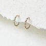 9ct Solid Gold Mini Twisted Hoop Earrings, thumbnail 1 of 5