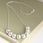 80th Birthday Handmade Silver Bead Necklace, thumbnail 5 of 5