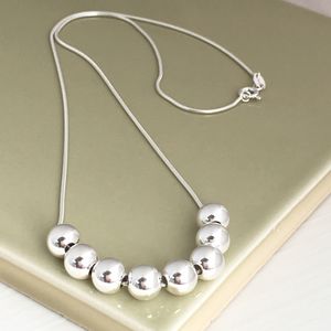 80th Birthday Handmade Silver Bead Necklace