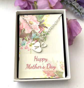 Mother And Child Initial Heart Bracelet, 6 of 12