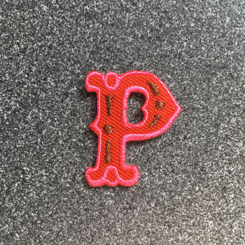 Letter P Alphabet Iron On Patch, 2 of 4