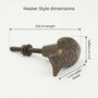 Vintage Brass Fish Cabinet Knob, thumbnail 7 of 8