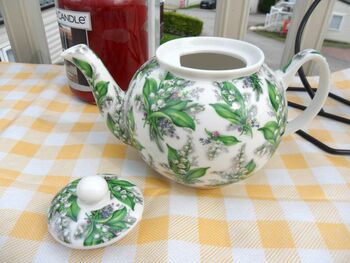 Two Cup Teapot In Lily Of The Valley Design, 3 of 6