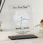 Personalised First Date Map Acrylic Plaque, thumbnail 1 of 2
