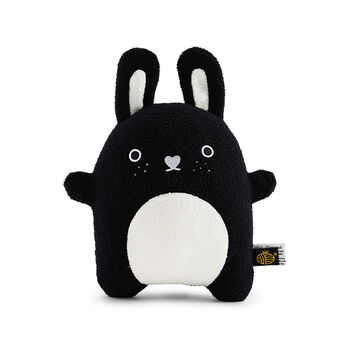 black rabbit plush toy