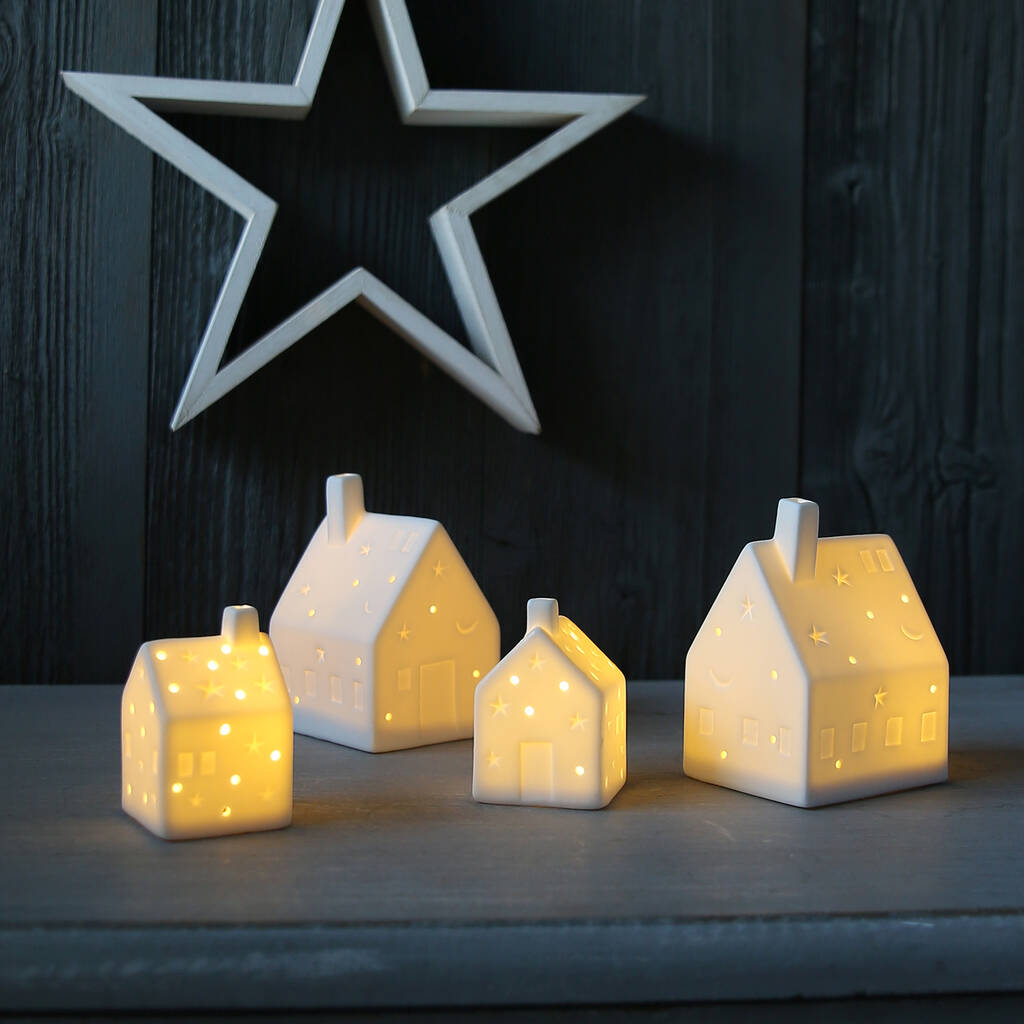 Ceramic Stars And Snowflakes House Light, 1 of 3