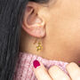 Gold Plated Star Earrings, thumbnail 1 of 10