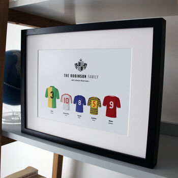 Personalised Football Family Team Framed Print, 6 of 9