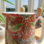 Small Jug In Red Strawberry Thief Design, thumbnail 5 of 9