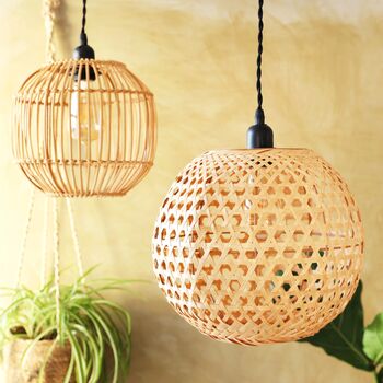 Small Round Rattan Lampshade, 4 of 6