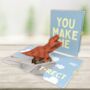 You Make Me T Rect 3D Pop Up Anniversary Love Card, thumbnail 10 of 10