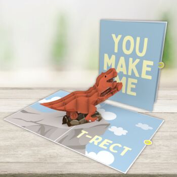 You Make Me T Rect 3D Pop Up Anniversary Love Card, 10 of 10