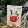 Christmas Hot Chocolate Mug Embroidered Fabric Patch, thumbnail 2 of 2