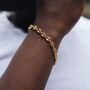 Gold Mariner Link Anchor Chain Bracelet For Men, thumbnail 1 of 12