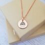 Rose Gold Engraved Rainbow Necklace, thumbnail 1 of 5