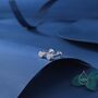 Cz Dot Screw Back Stud Earrings Sterling Silver, thumbnail 5 of 12