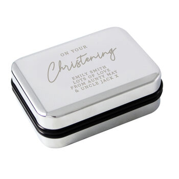 Personalised Christening Necklace Box, 2 of 3