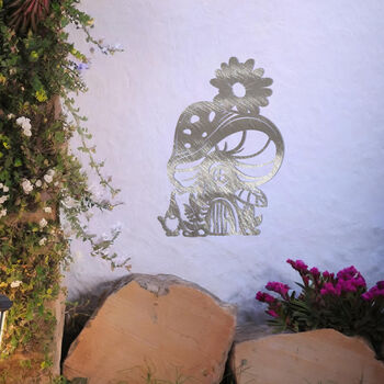 Mushroom House Metal Wall Art For Garden Decor And Gnome Gift, 6 of 10