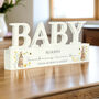 Personalised Spring Bunny Baby Wooden Ornament, thumbnail 1 of 3