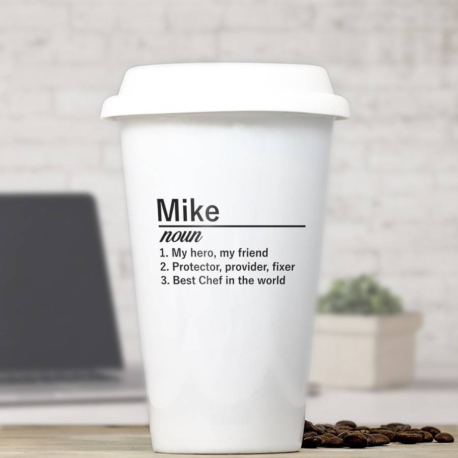 personalised definition travel mug