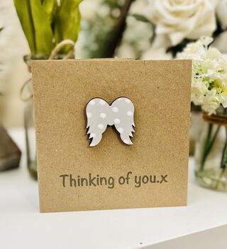 Thinking Of You Angel Loss Condolence Card, 2 of 2