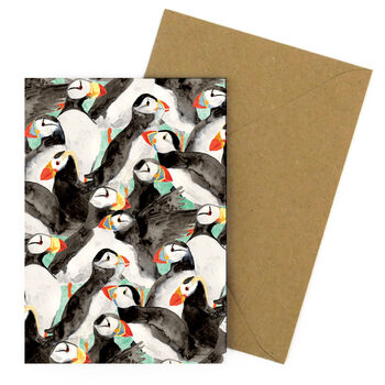 Improbability Of Puffins A6 Greetings Cards, 5 of 7
