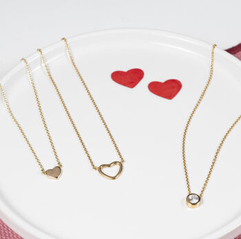Verona Gold Plated Full Heart Necklace, 3 of 5