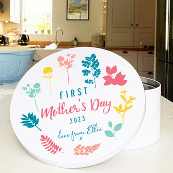 Personalised First Mother's Day Gift Tin For A New Mum, 2 of 4