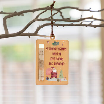 Personalised Christmas Money Holder Gift With Santa, 4 of 6