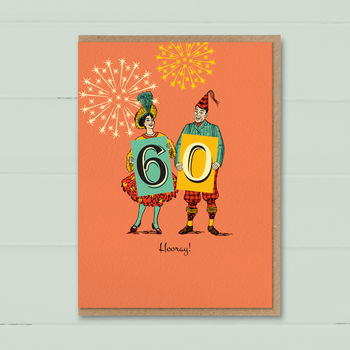 Funny 60th Birthday Card ‘60 Hooray!’, 3 of 4