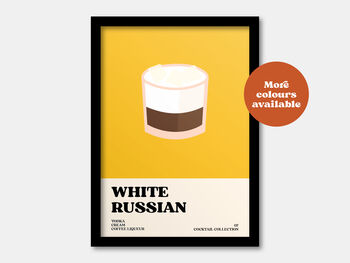 White Russian Cocktail Print, 7 of 7