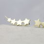 Sterling Silver Four Stars Earrings Climbers, thumbnail 3 of 6