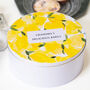 Personalised Lemon Luxury Cake Tin, thumbnail 2 of 3