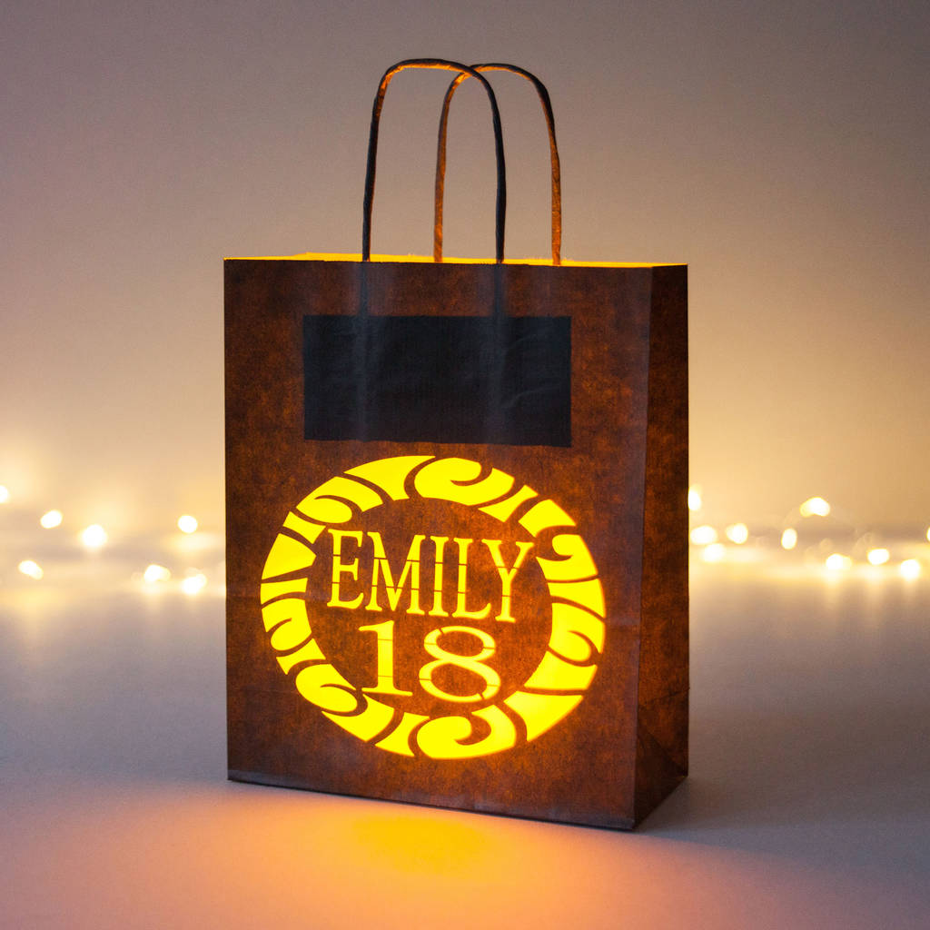 Personalised Birthday Lantern 30th Paper Decoration By Baloolah Bunting