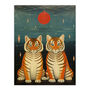 Tiger Twins Tea Party Cute Animal Cubs Wall Art Print, thumbnail 6 of 6