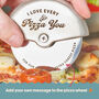 Personalised Stainless Steel Couples Pizza Cutter, thumbnail 2 of 9
