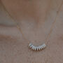 Gold Tone Howlite Disc Necklace, thumbnail 1 of 5