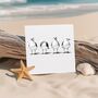 Seagulls All In A Row Card, thumbnail 1 of 6