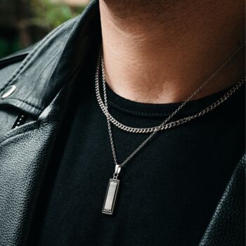 Gold Plated Monolith Pendant Necklace For Men, 7 of 11