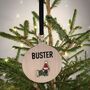 Personalised Wooden Pet Dog Bauble Tree Decoration, thumbnail 3 of 3