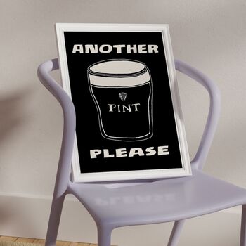 Another Pint Please Guinness Inspired Beer Wall Art, 5 of 5